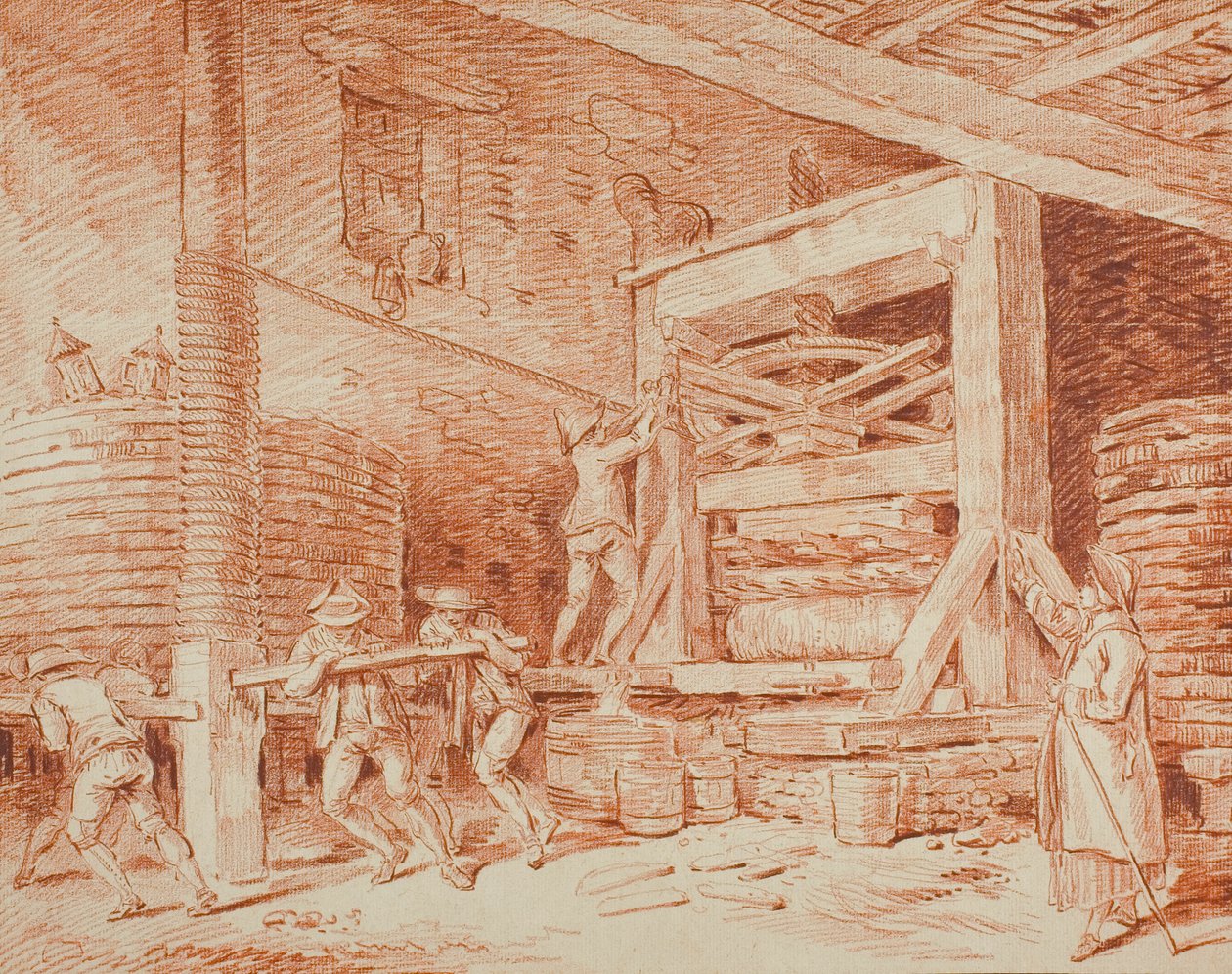 Lis na víno od Hubert Robert