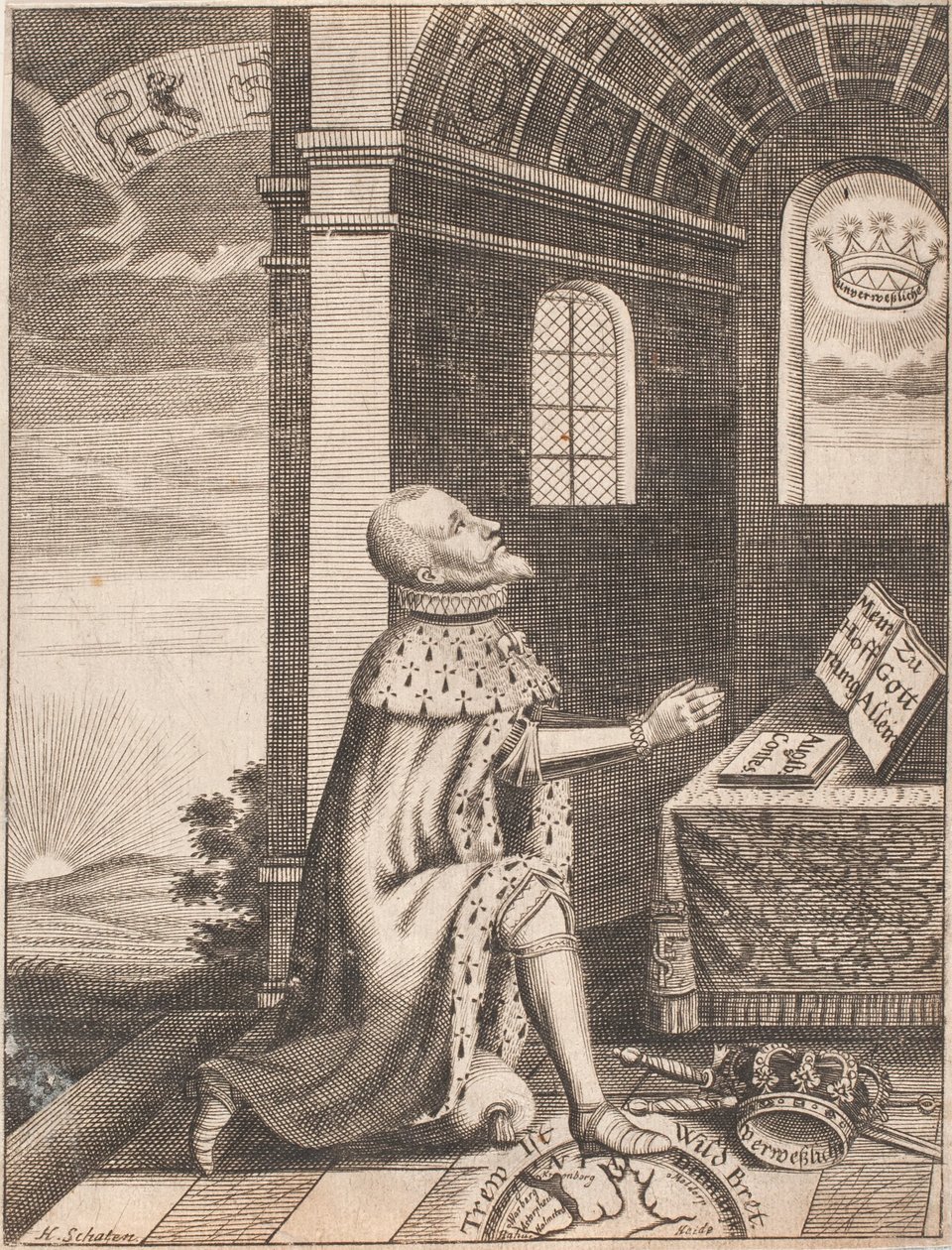 Král Frederik II od Hubert Schaten