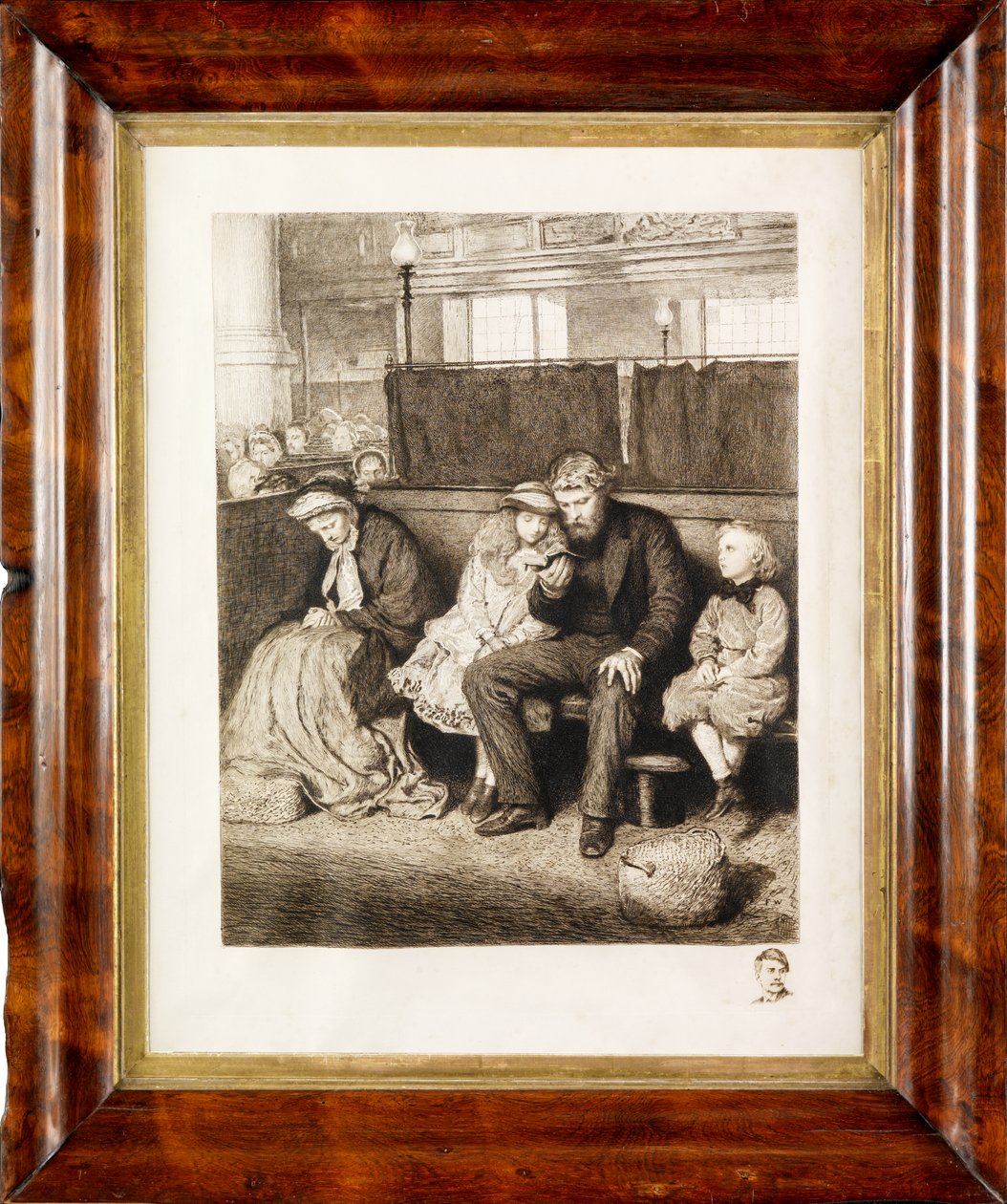 Filip v kostele (lept) od Hubert von Herkomer