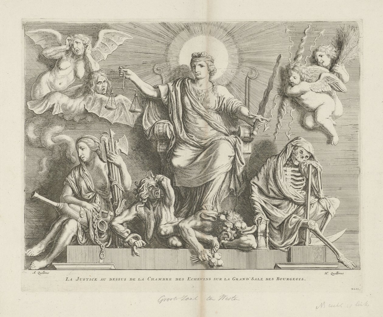 Alegorie spravedlnosti od Hubertus Quellinus