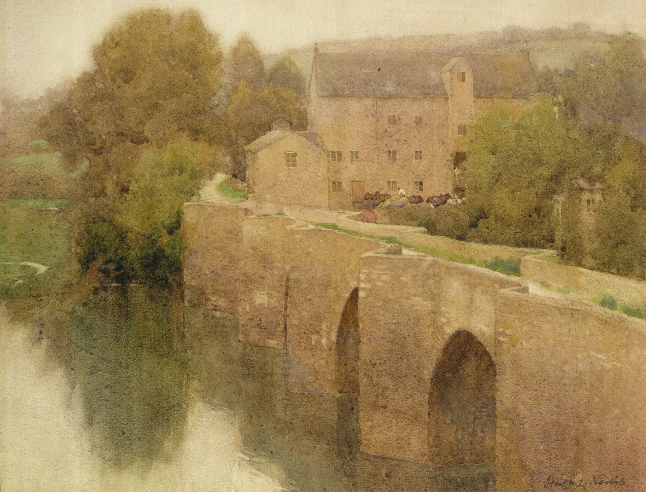 Stavertonský most, Devon od Hugh L. Norris