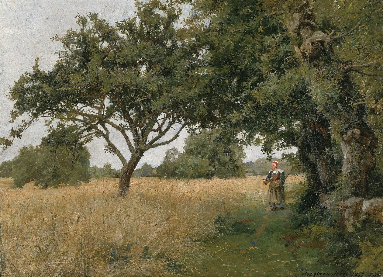 Bretaňská krajina, 1877. od Hugh Bolton Jones
