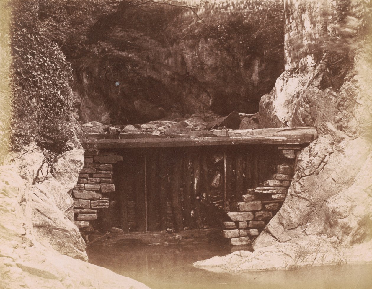Mlýnská přehrada, 1855 (foto) od Hugh Owen
