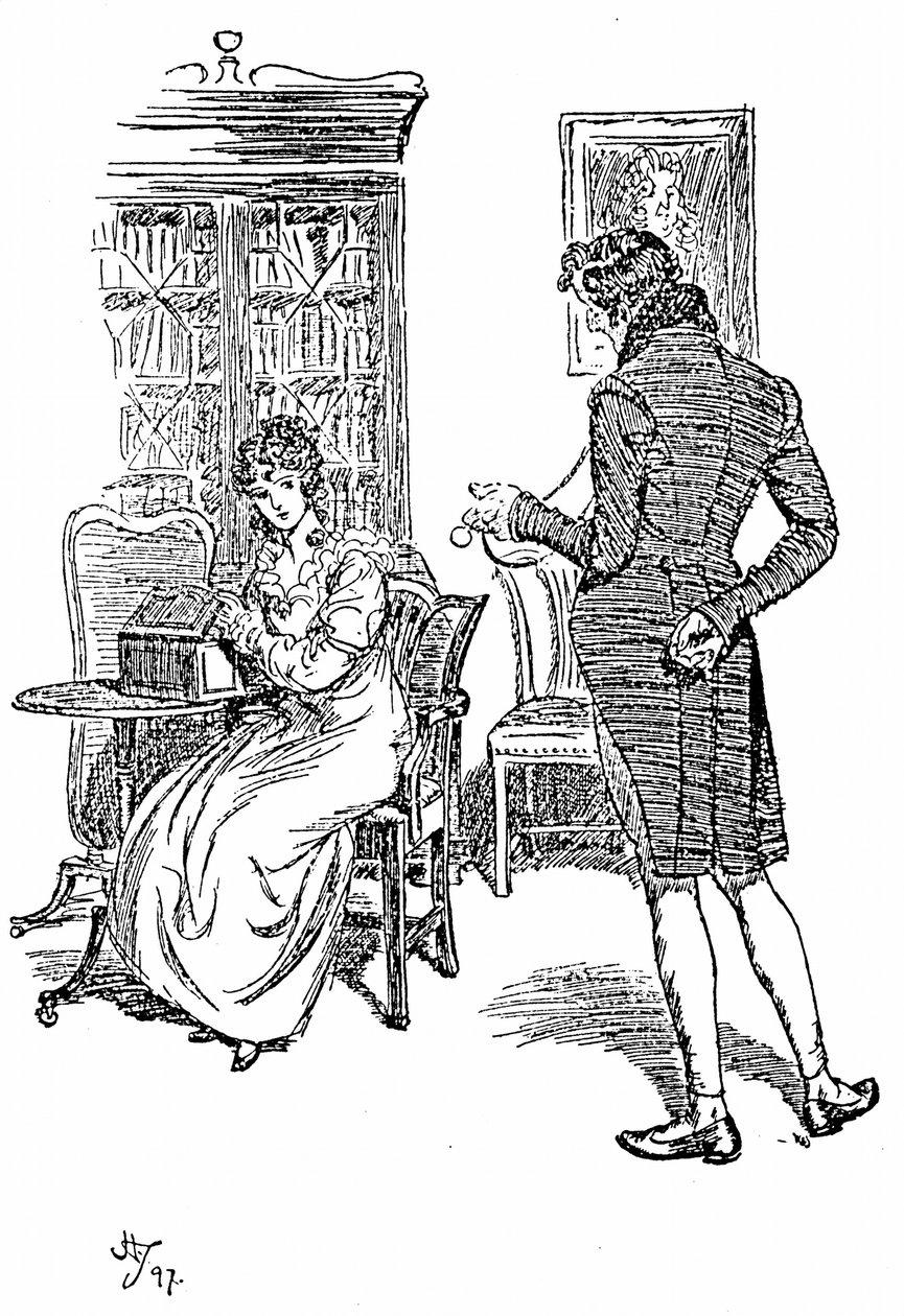 Ilustrace k Přesvědčování Jane Austenové od Hugh Thomson