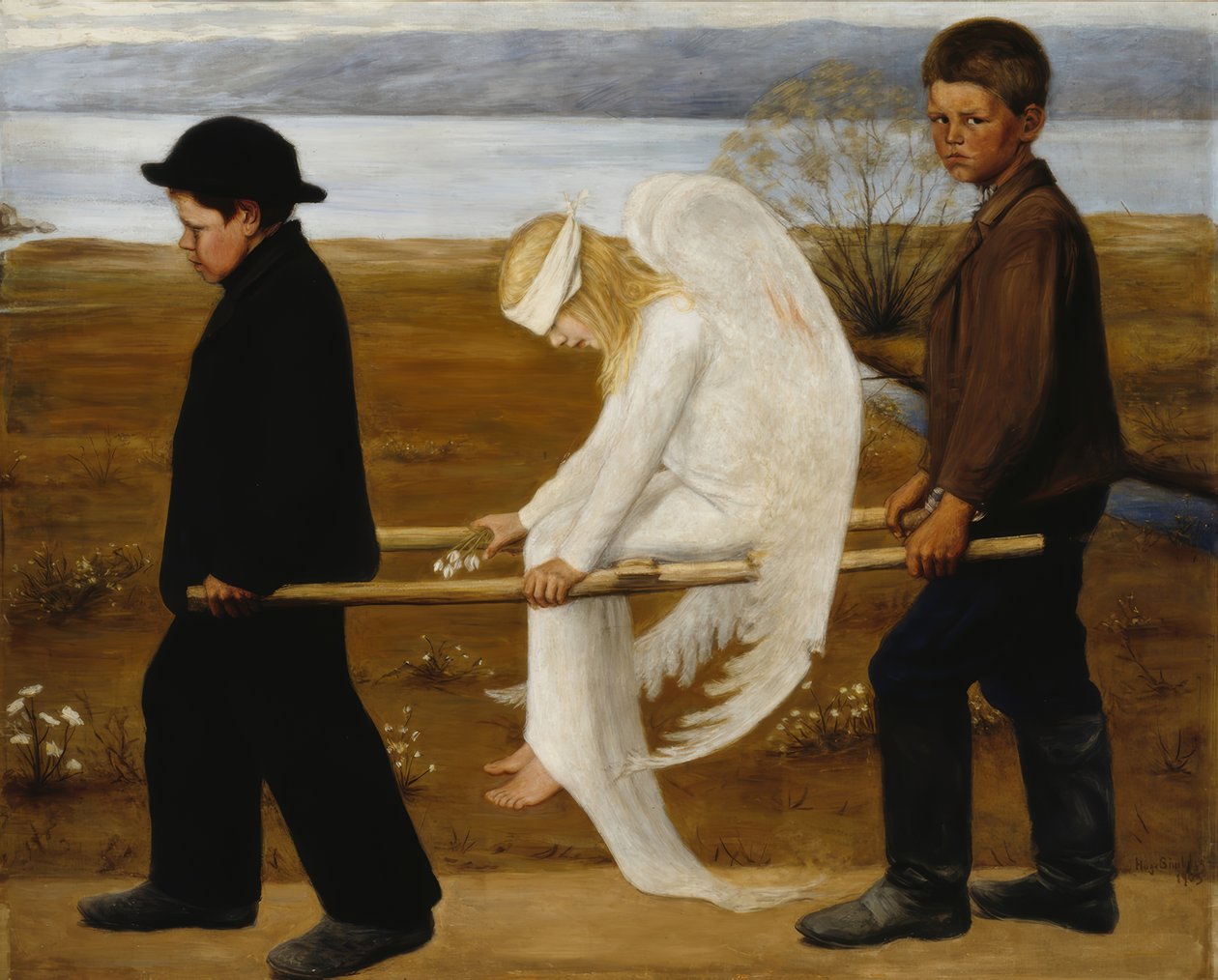 Zraněný anděl od Hugo Simberg
