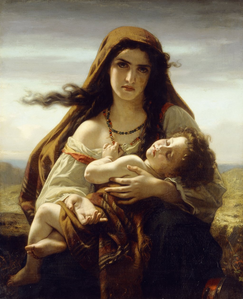 Matka a dítě, 1870 od Hugues Merle