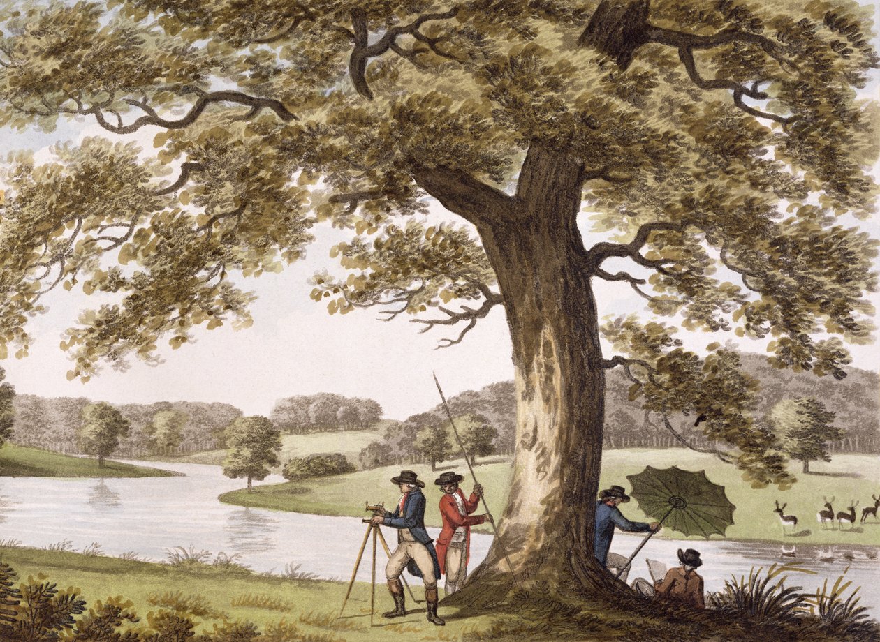 Humphry Repton prováděl průzkum teodolitem od Humphry Repton