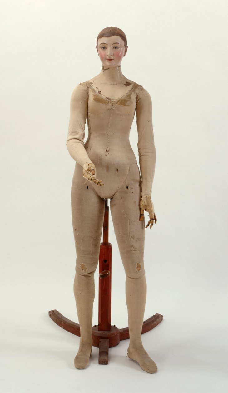 Manekýn, 1817 (dřevo, kov, textil a papermache) (viz také 312163 a 312164) od Huot