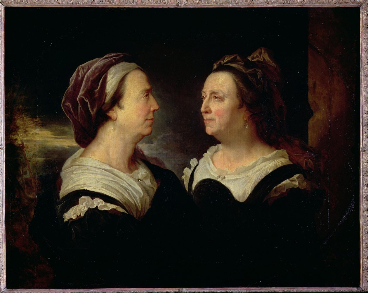 Dvojportrét Marie Serre, umělcovy matky, 1695 od Hyacinthe Francois Rigaud