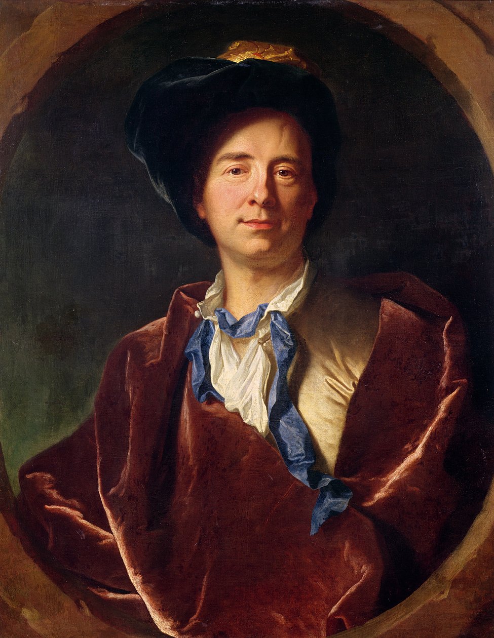 Portrét Bernarda le Bovier de Fontenelle (1657-1757) od Hyacinthe Francois Rigaud