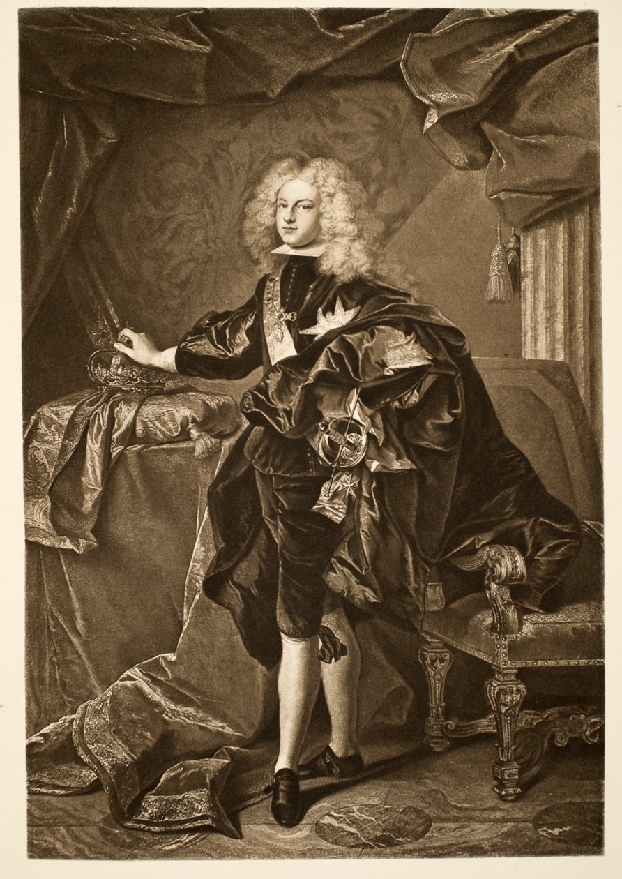 Filip V., španělský král, kolem roku 1700, vyd. 1902 (kolotyp) od Hyacinthe Francois Rigaud
