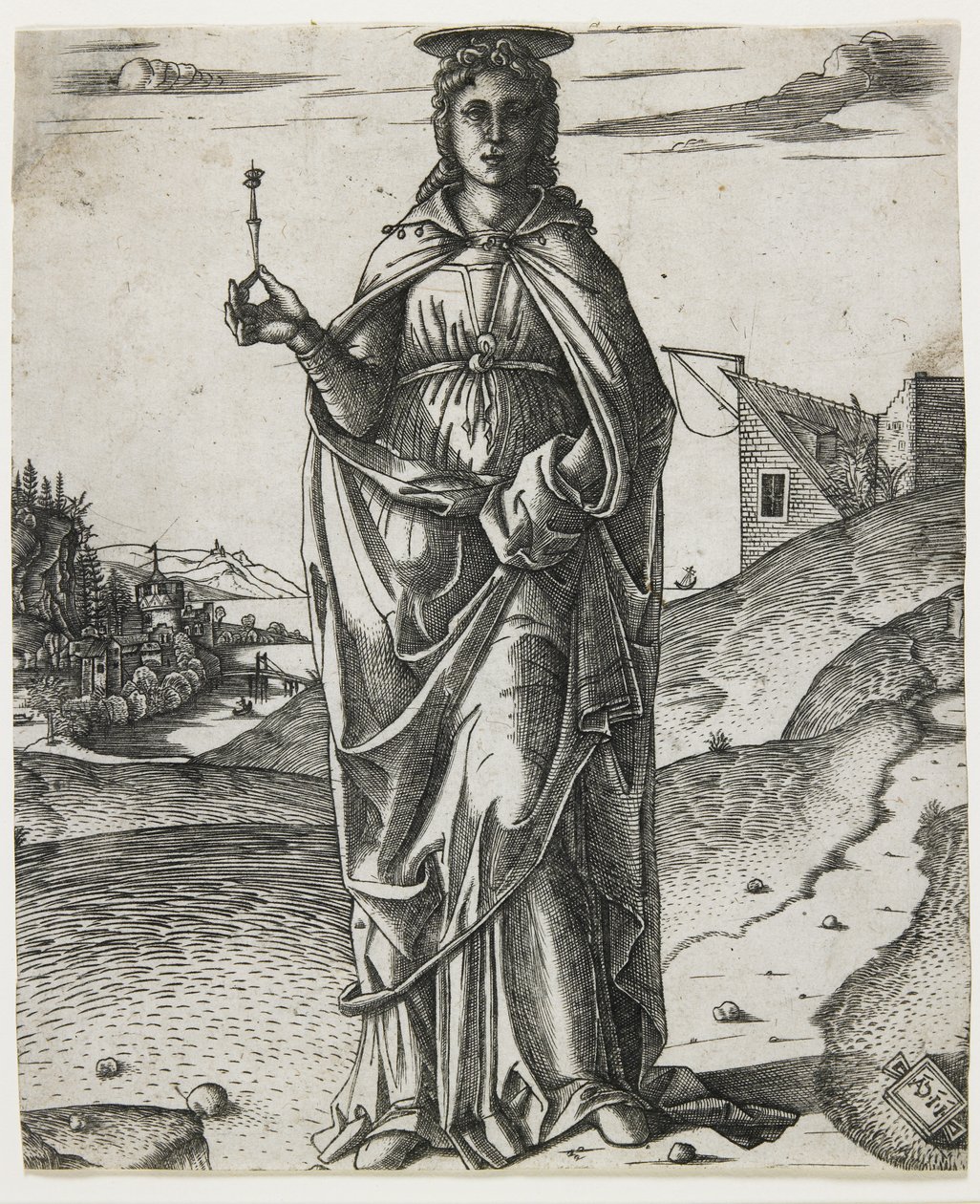 Saint Lucy, c.1510 (rytina) od I.I.C.A. Master