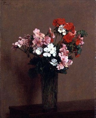 Muškáty od Ignace Henri Jean Fantin Latour
