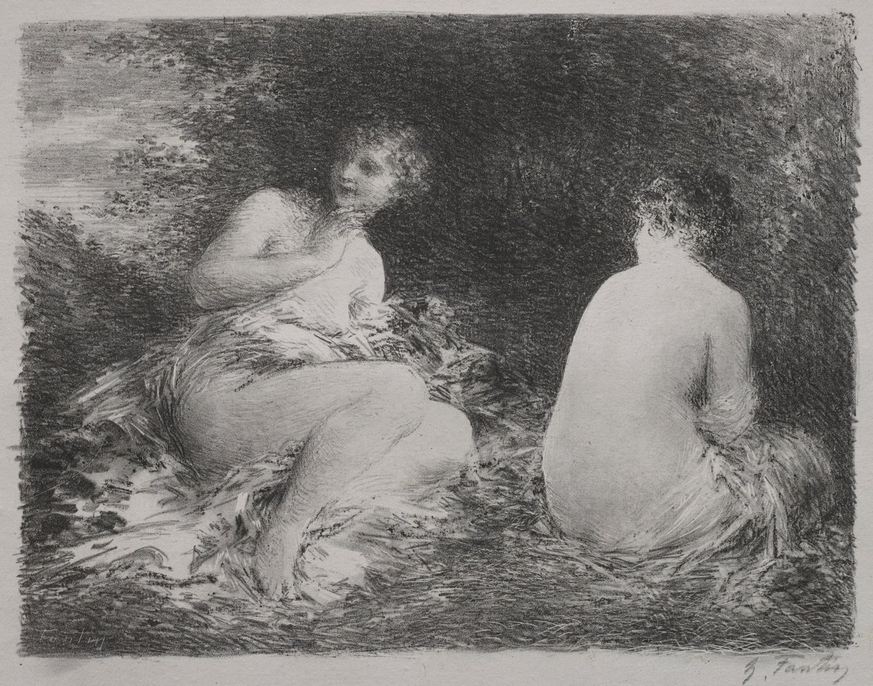 Koupání, 1899. od Ignace Henri Jean Fantin Latour