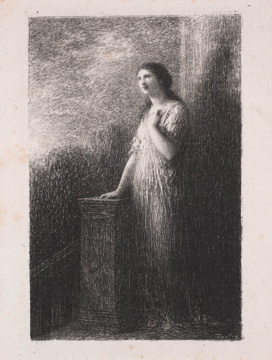 Důvěra noci. od Ignace Henri Jean Fantin Latour