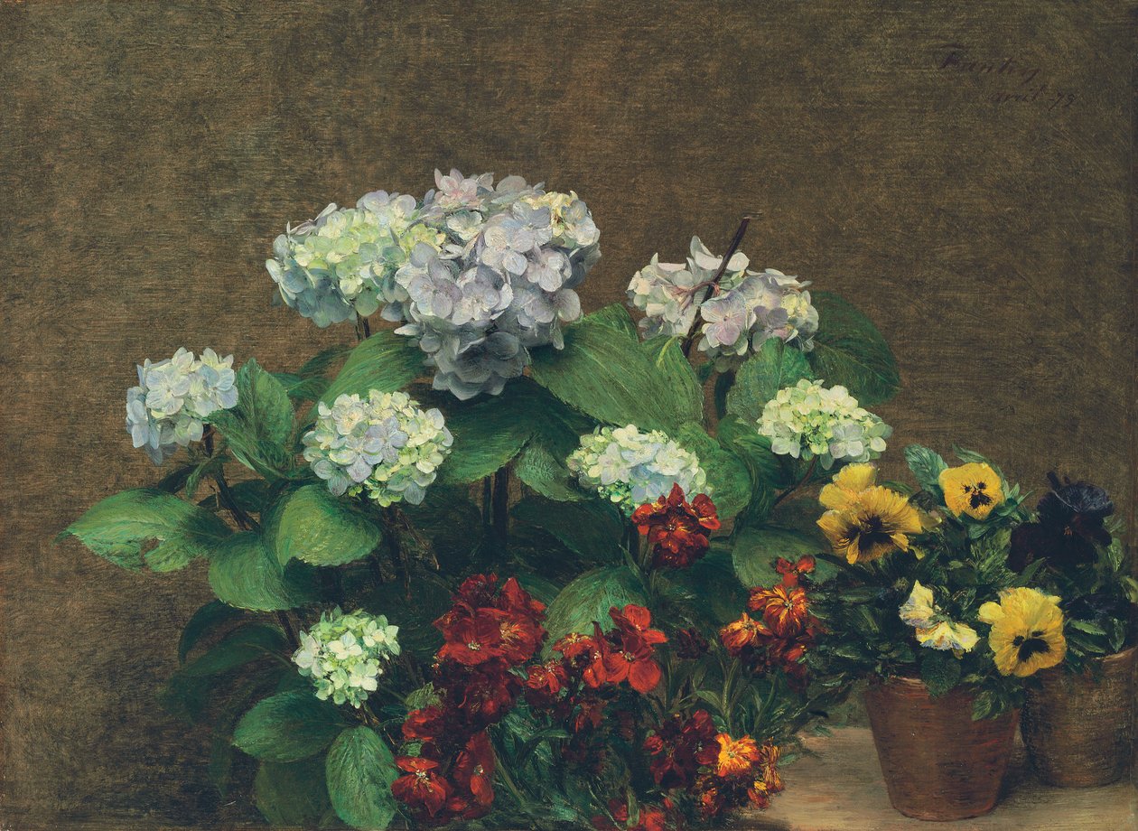 Květiny od Ignace Henri Jean Fantin Latour