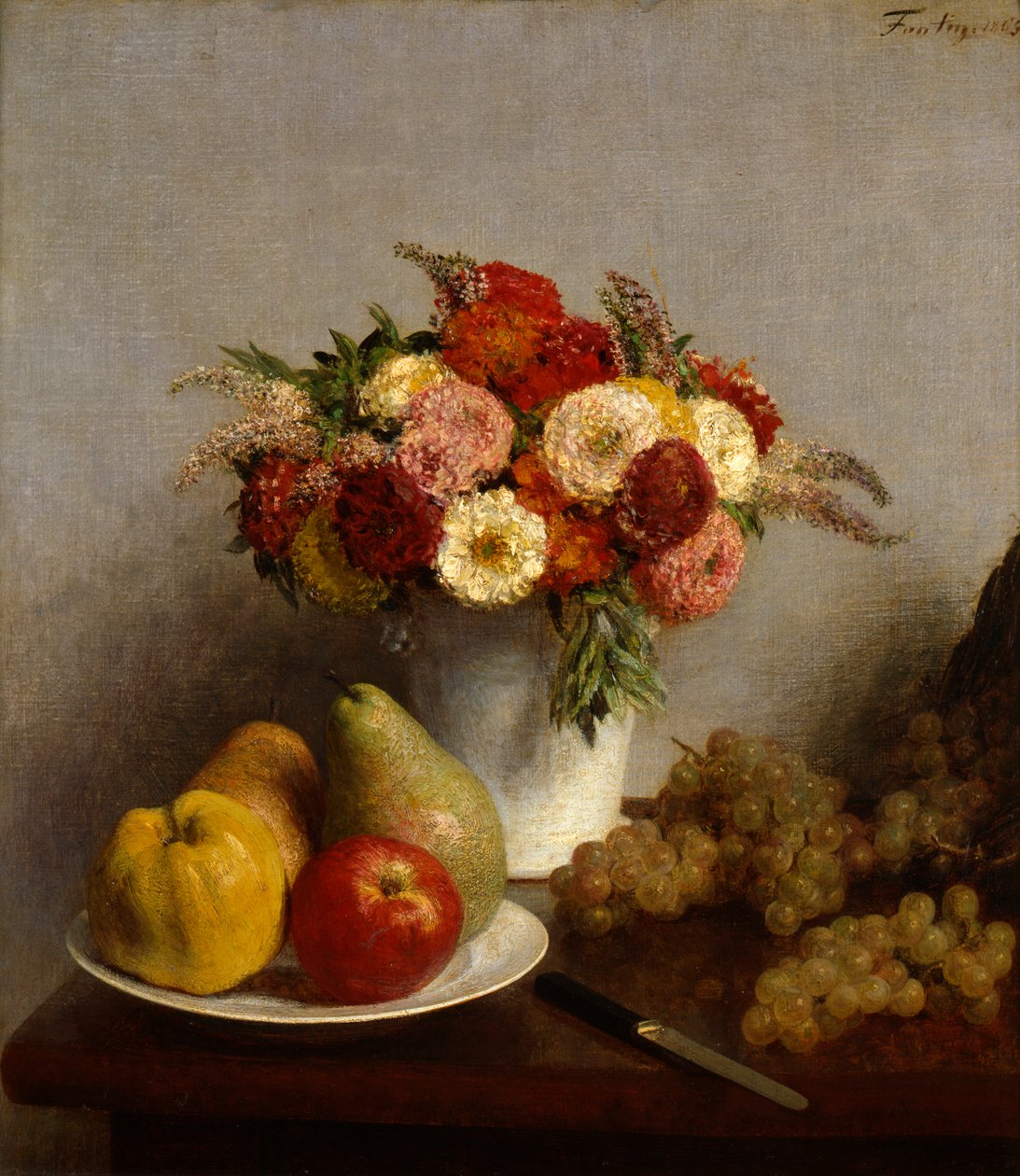 Ovoce a květiny, 1865. od Ignace Henri Jean Fantin Latour