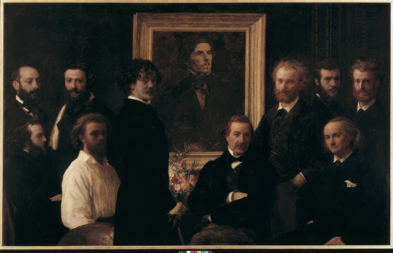 Pocta Delacroixovi od Ignace Henri Jean Fantin Latour