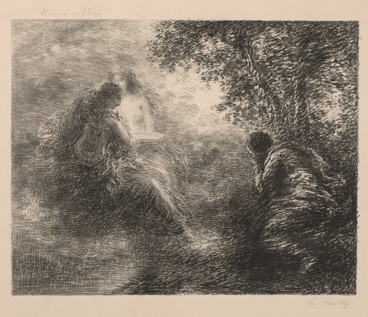 Hudba a poezie, 1883. od Ignace Henri Jean Fantin Latour