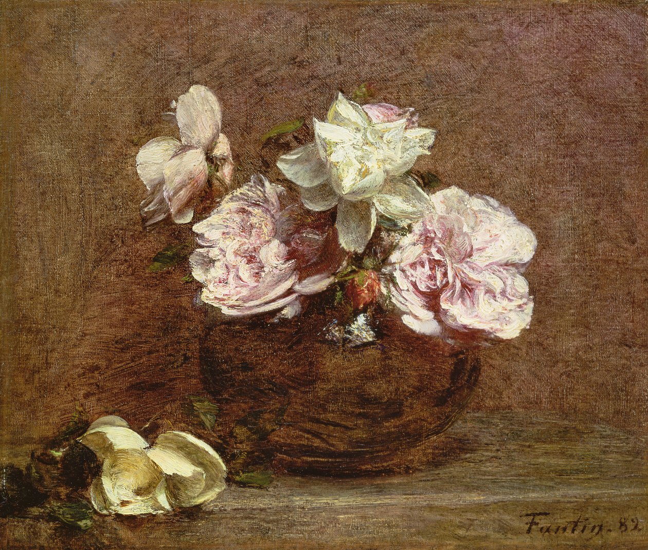 Růže z Nice, 1882 od Ignace Henri Jean Fantin Latour