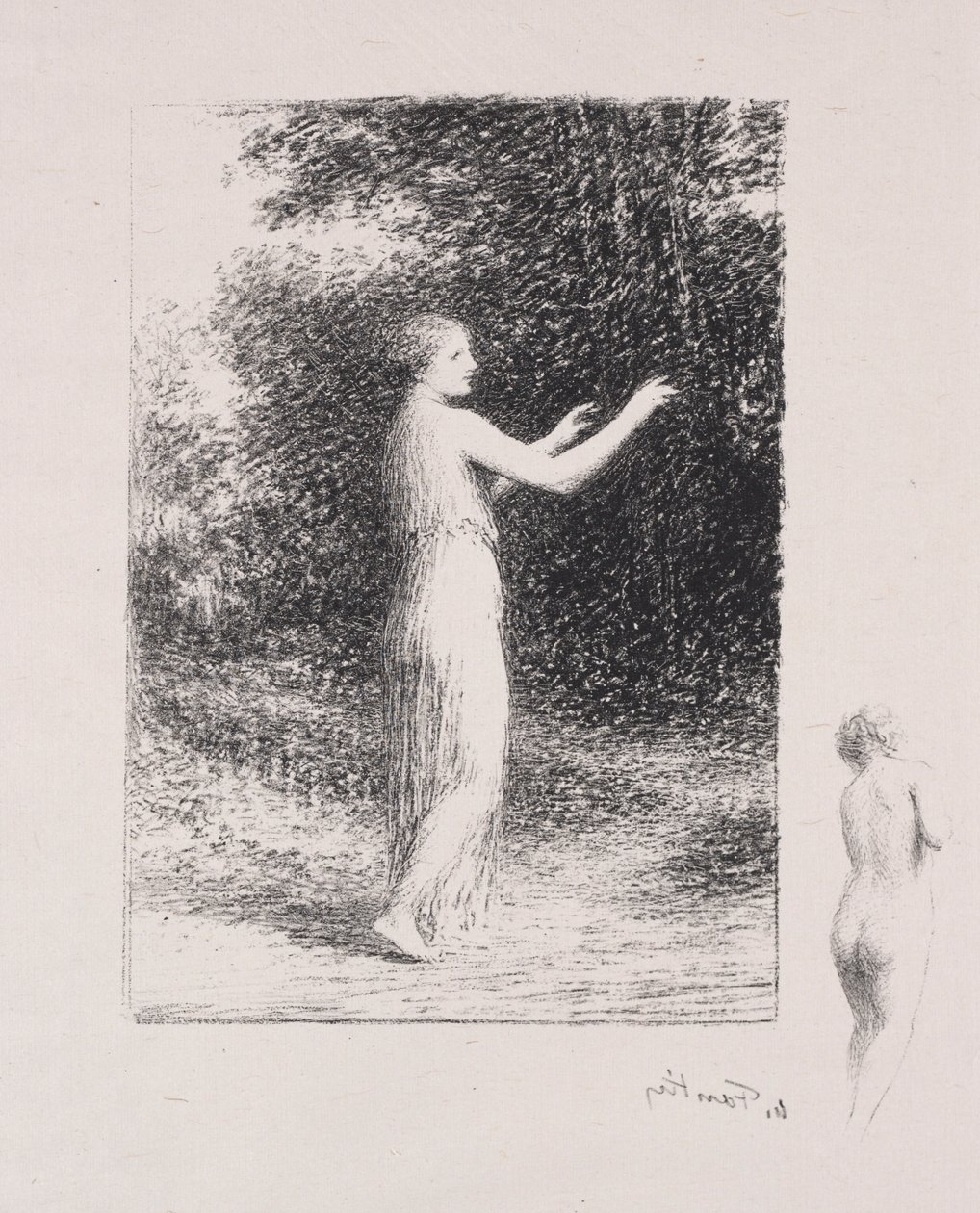 Žebrák. od Ignace Henri Jean Fantin Latour