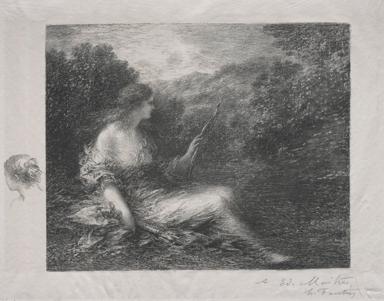 Lovkyně, 1892. od Ignace Henri Jean Fantin Latour