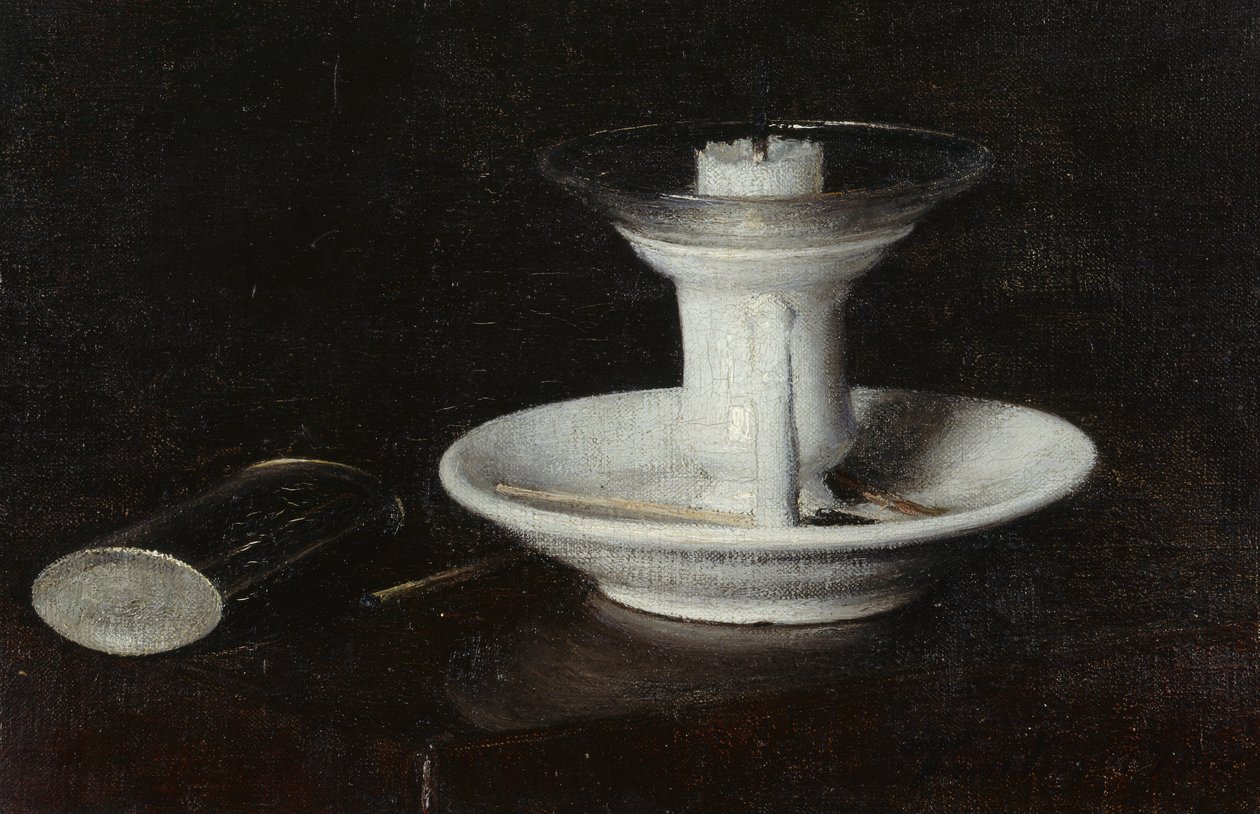 Bílý svícen, 1870 od Ignace Henri Jean Fantin Latour