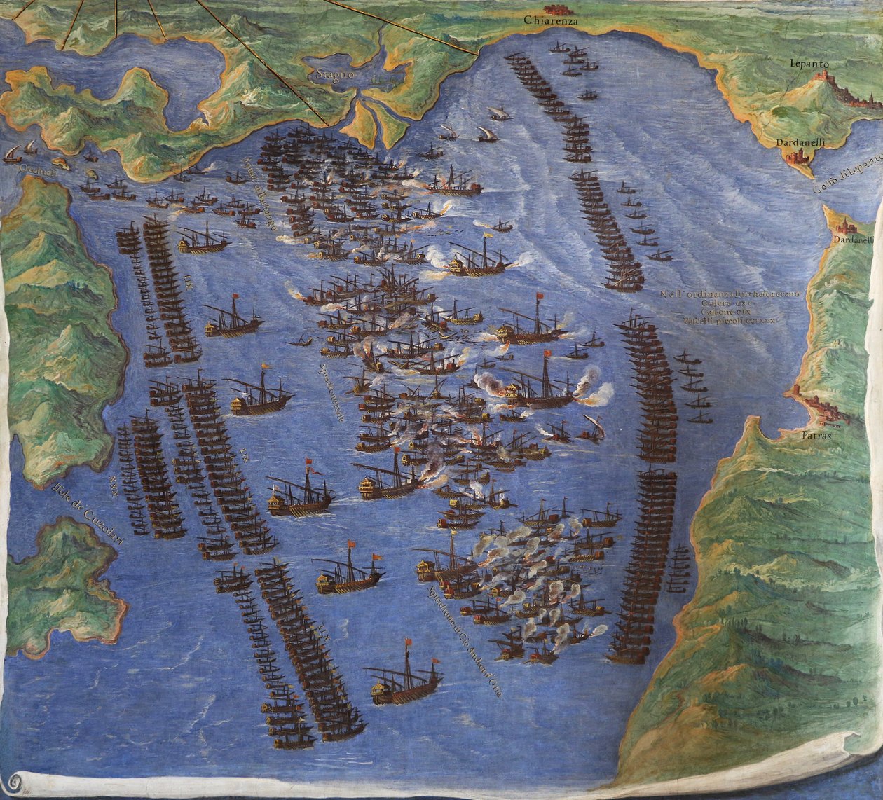 Bitva u Lepanta, 1571 od Ignazio Danti
