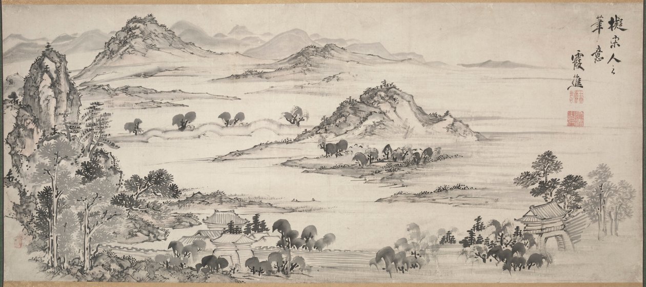 Pohled na West Lake, 1700s. od Ike Taiga