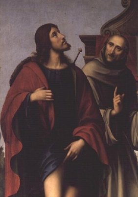 Sv. Roch (detail z oltářního obrazu) od Il Francia