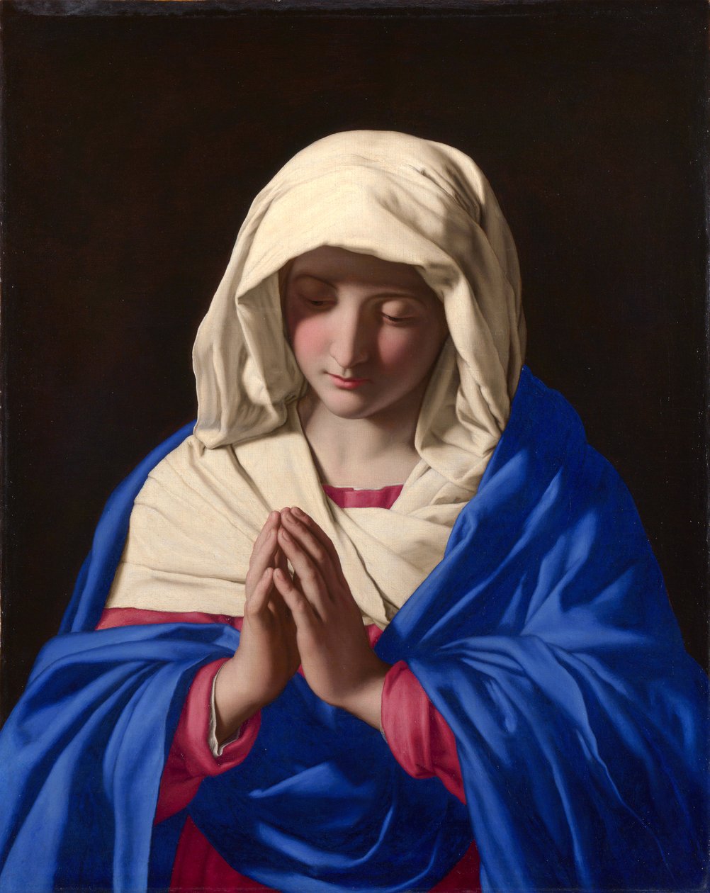Panna v modlitbě, 1640-50 od Il Sassoferrato