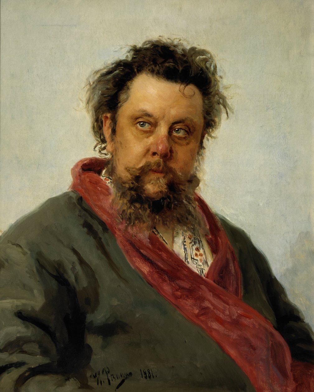 Portrét M. P. Musorgského od Ilya Efimovich Repin