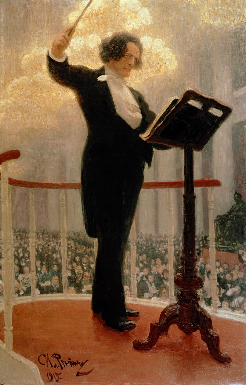 Portrét ruského skladatele Antona Grigorjeviče Rubinsteina (1829-1894) 1915 od Ilya Efimovich Repin