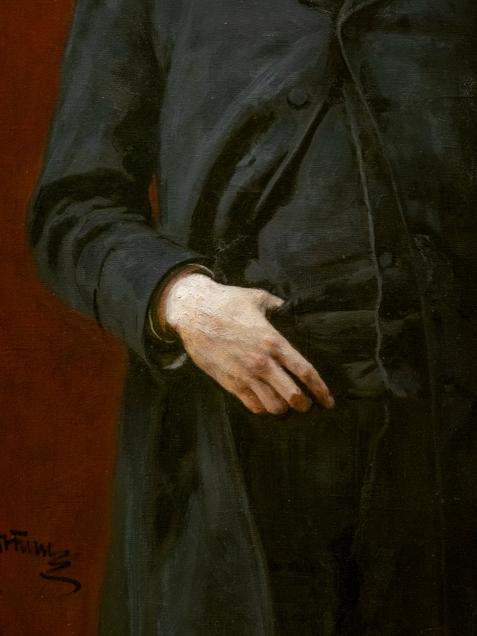 ALEXANDER GLAZUNOV (detail) od Ilya Efimovich Repin