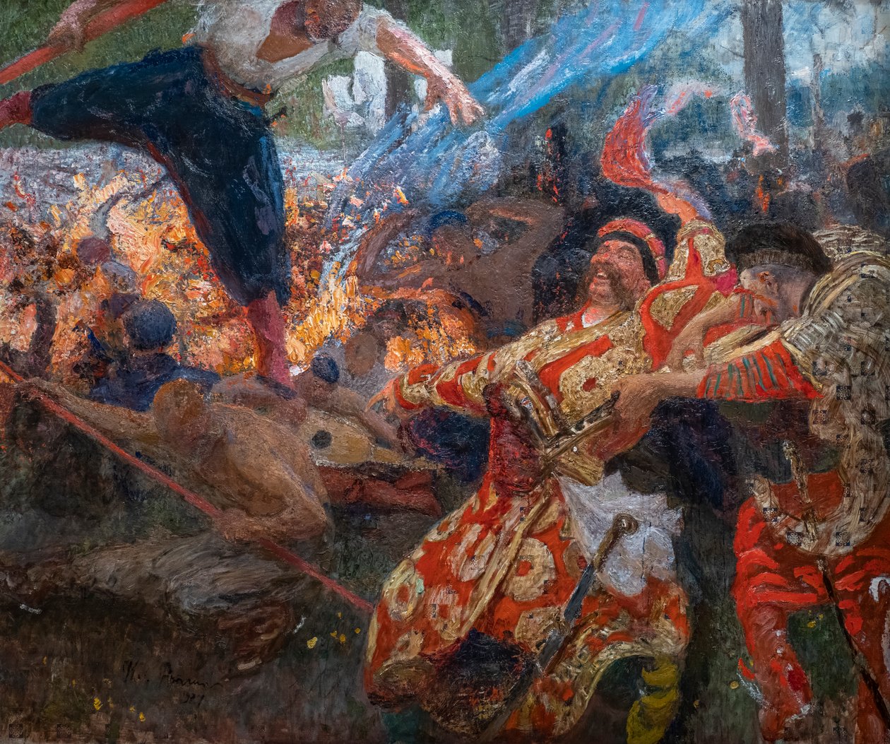 GOPAK. TANEC ZAPOROGSKÝCH KOZÁKŮ od Ilya Efimovich Repin