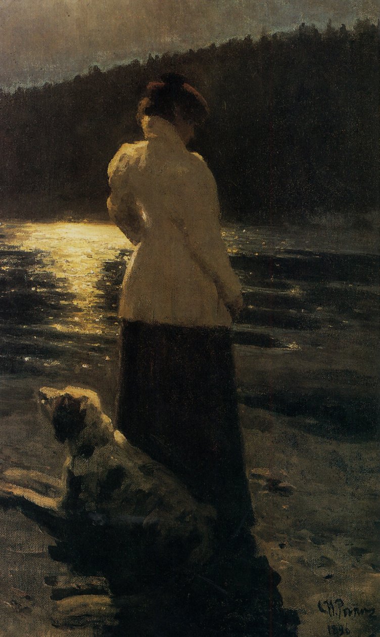 Měsíčná noc, 1896 od Ilya Efimovich Repin