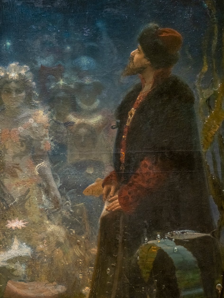 SADKO V PODVODNÍM KRÁLOVSTVÍ (detail) od Ilya Efimovich Repin