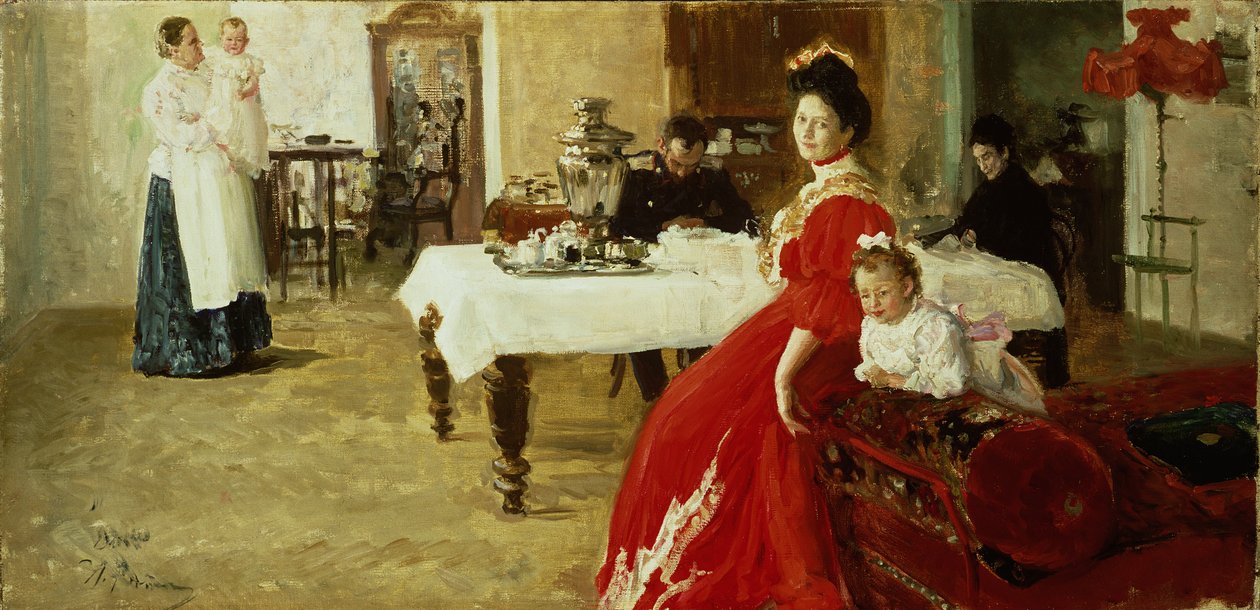 Studie rodinného portrétu od Ilya Efimovich Repin