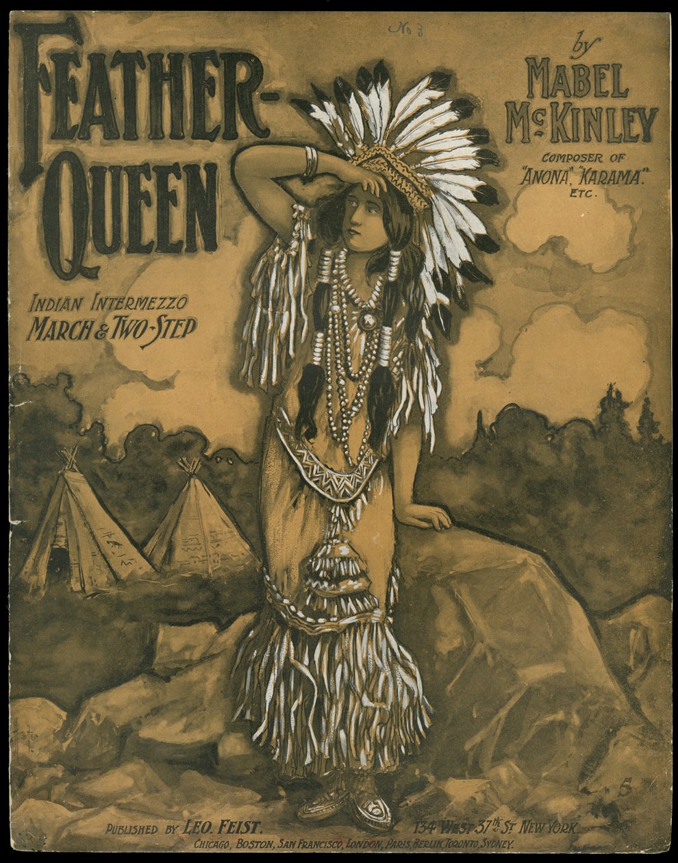 Feather- Queen, cca 1770-1959 (tisk) od Inc. Leo Feist