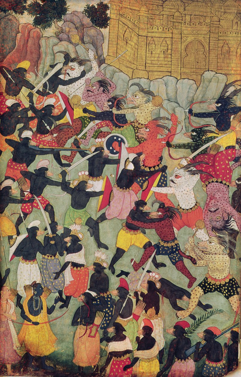 Bitva mezi armádami Rámy a Rávany, Moghul od Indian School