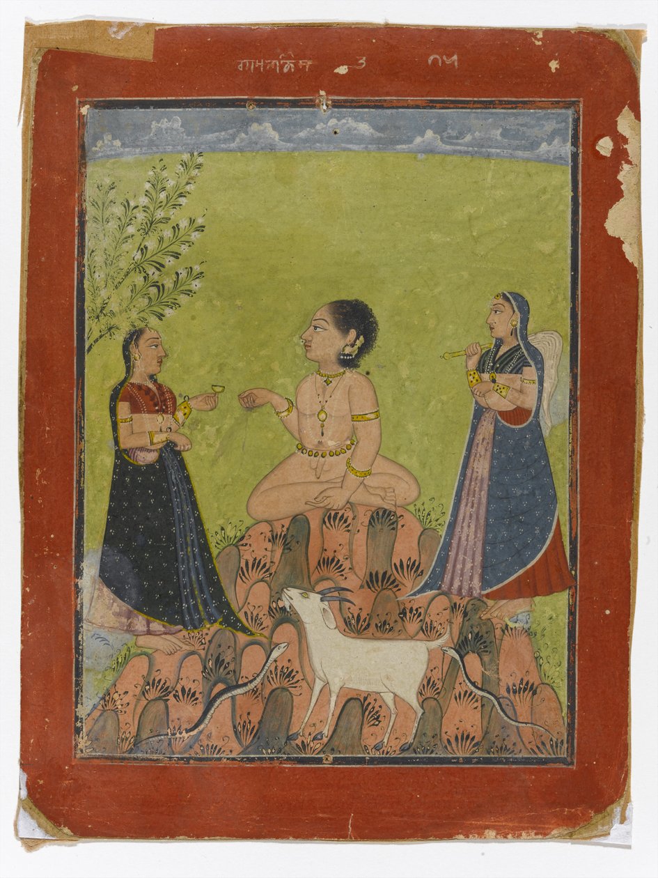 Malkos Raga, c.1735-40 (neprůhledné wc na papíře) od Indian School