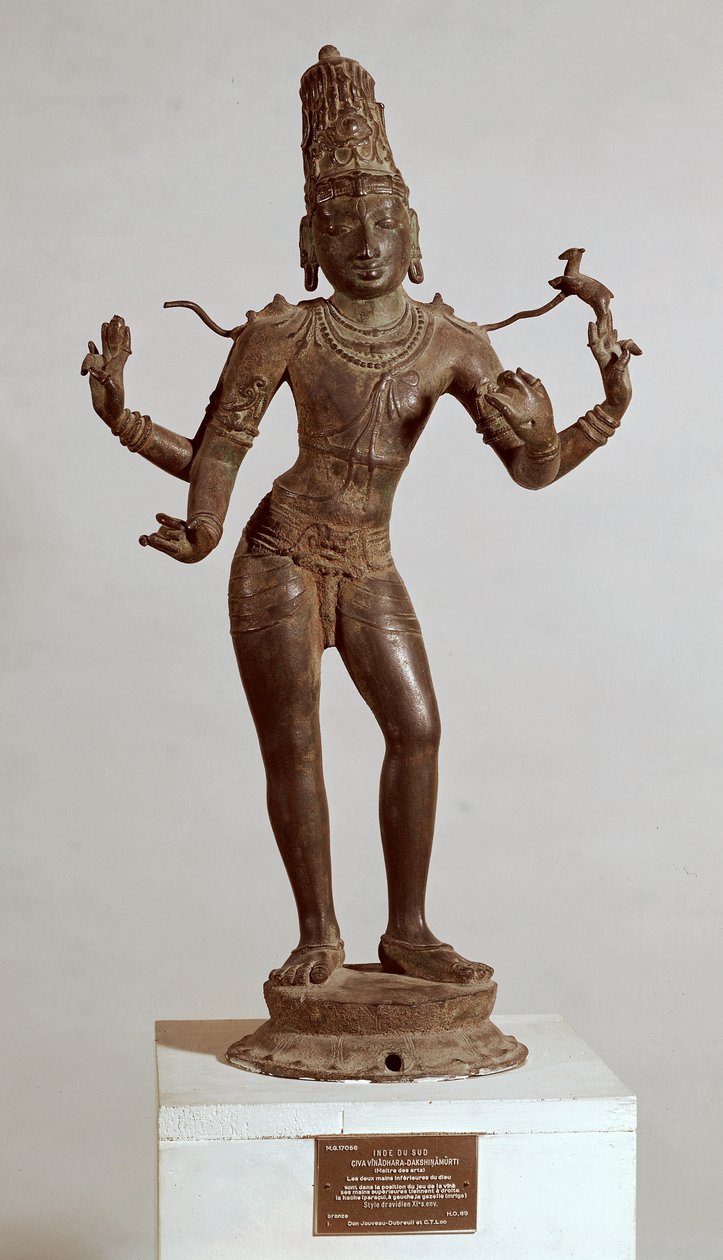 Shiva Vinadhara Dakshina-Murti, Dravidian (Bronz) (C. Také) od Indian School