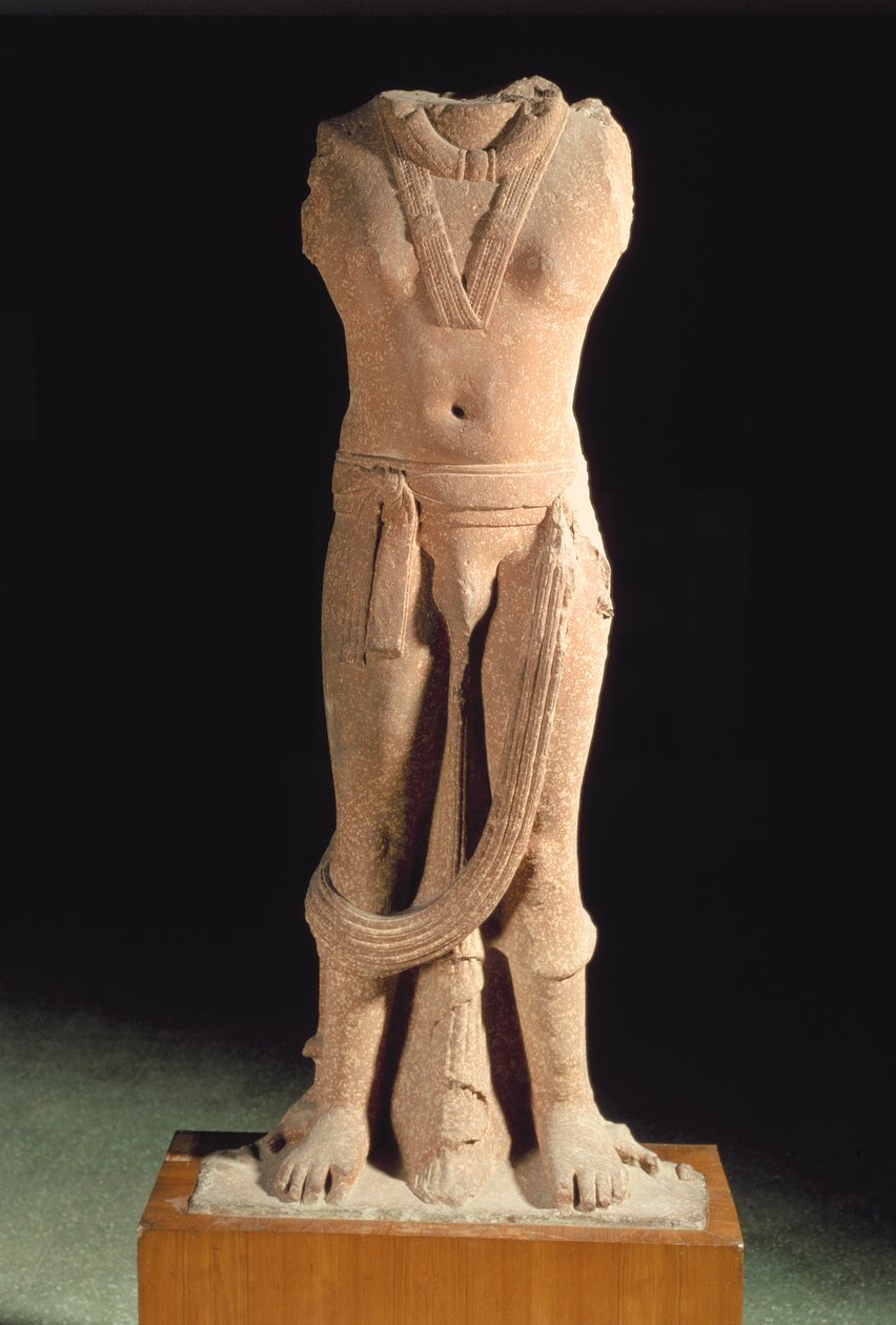 Bódhisattva, Mathura (červený pískovec) od Indian School
