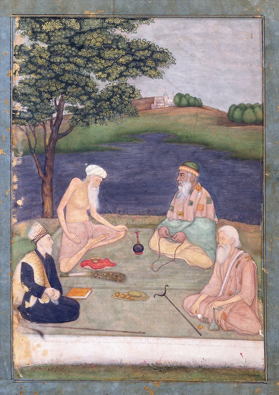 Sufis Visiting their Pir, c.1650 od Indian School
