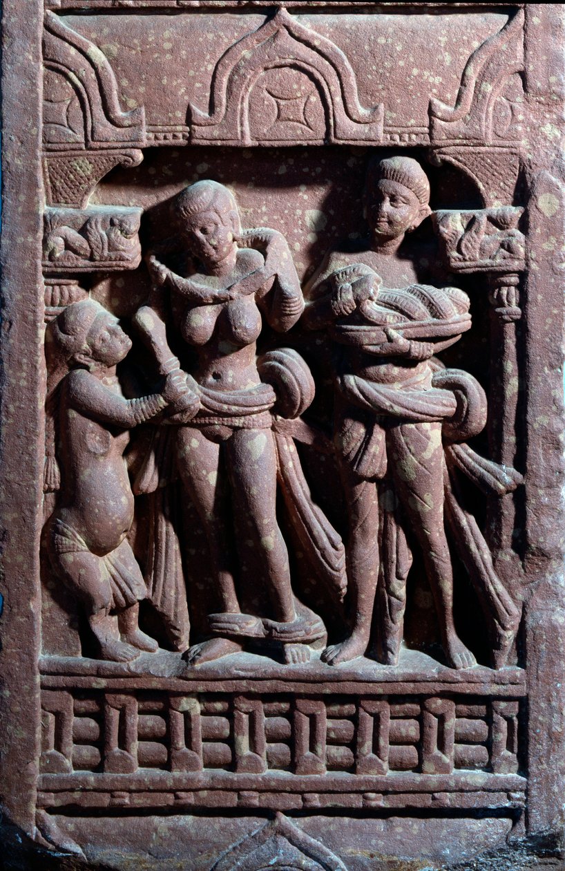 Sundari toaleta (pískovcová socha) od Indian School