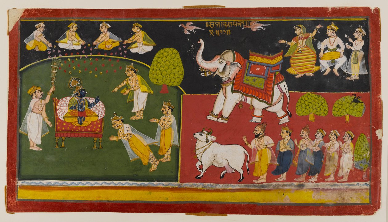 Neznámá scéna, Aurangabad, cca 1725 (wc na papíře) od Indian School