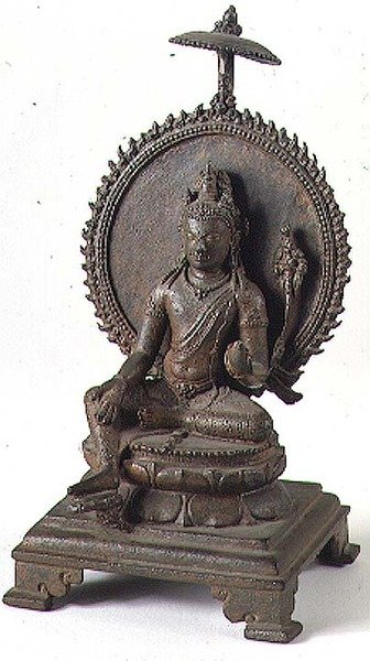 Višnu, Pallava, Jižní Indie (bronz) od Indian School