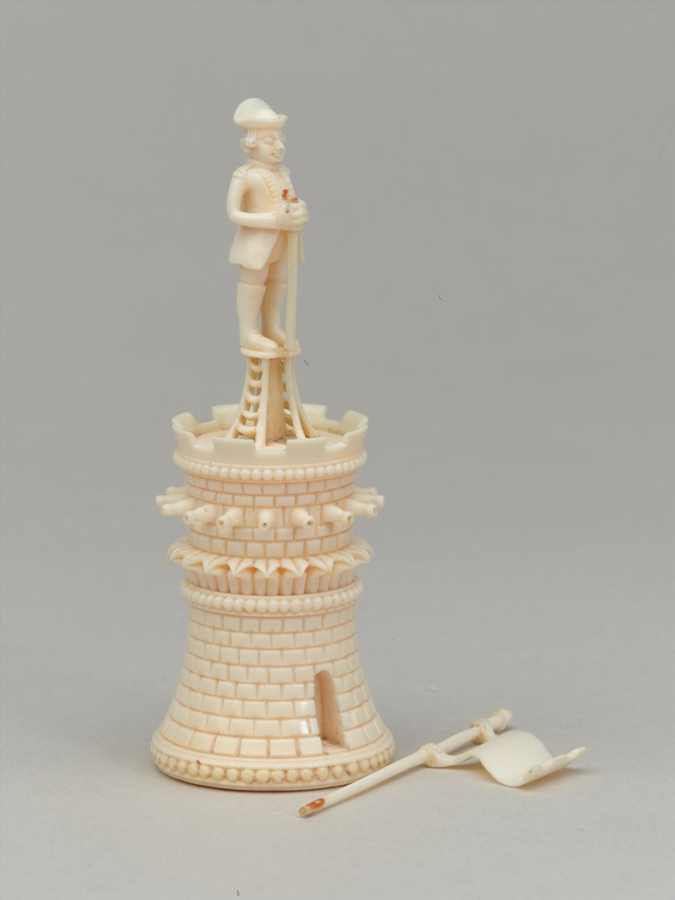 Bílá věž, šachová figurka, Indie, cca 1820 od Indian School