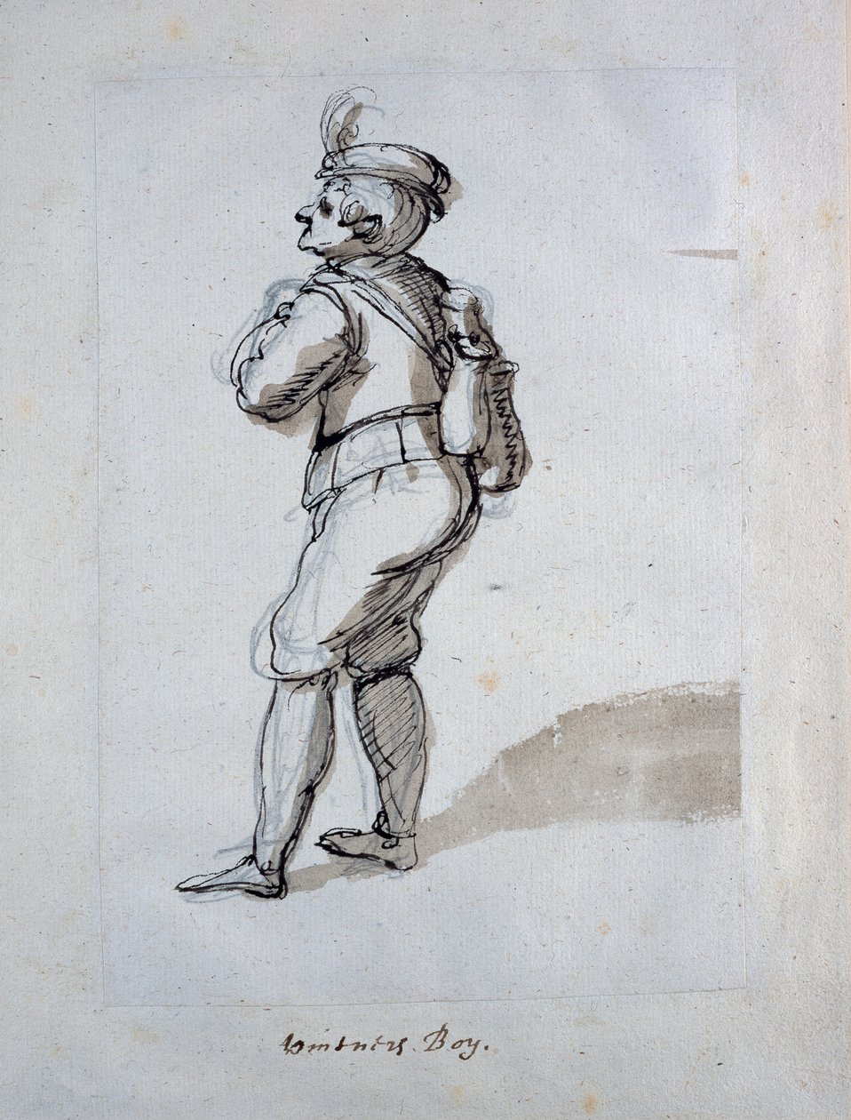 Chlapec vinaře (pero a inkoust na papíře) od Inigo Jones