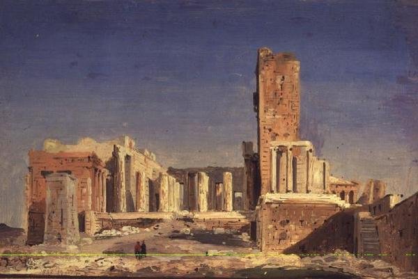 Akropole od Ippolito Caffi